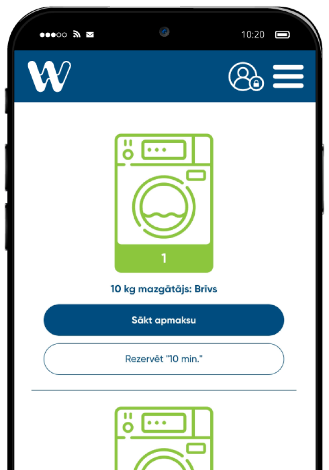 Wash-Mate mobilioji programėlė